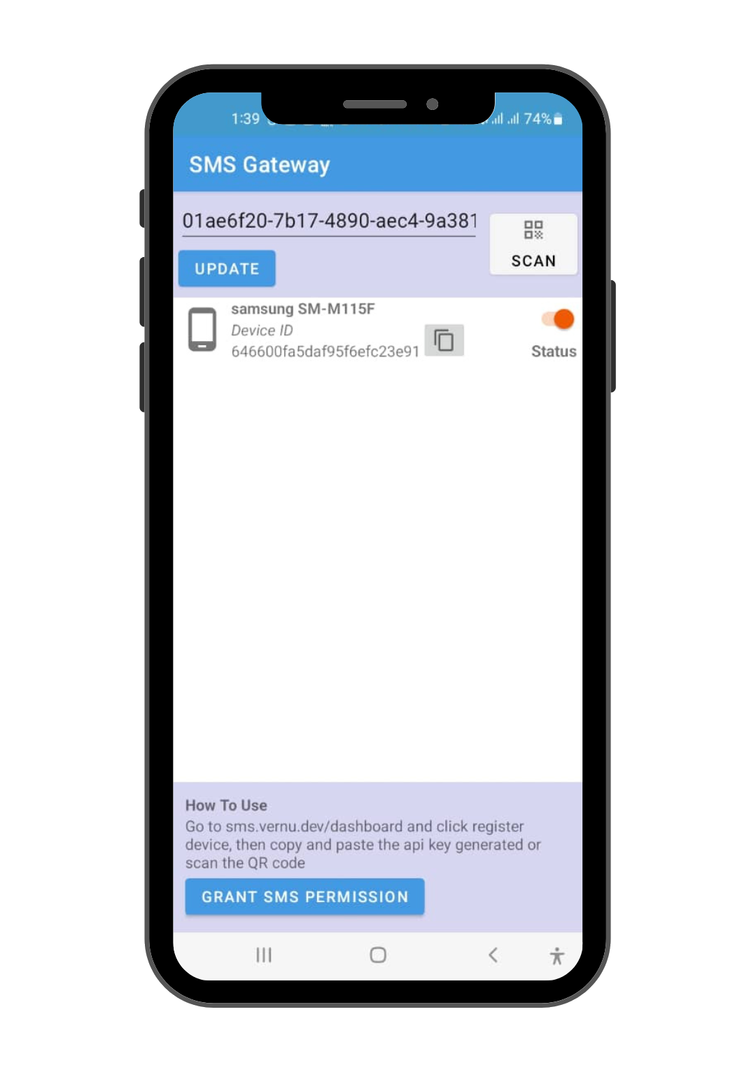TextBee App Screenshot